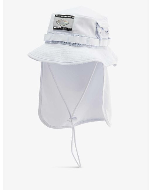 Nike White Solefly X Air Jordan Brand-patch Stretch-woven Bucket Hat for men