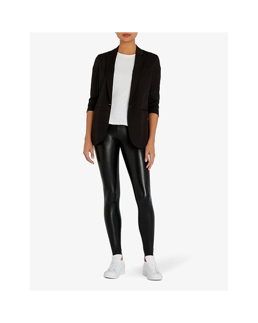 Commando Black Faux-Leather Leggings