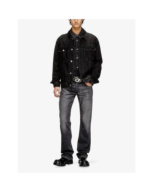 DIESEL Gray 1985 Larkee 09N49 Relaxed-Fit Denim Jeans for men