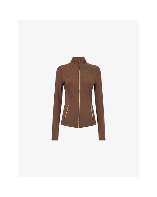 lululemon athletica Brown Define Nulu High-Neck Stretch-Woven Jacket