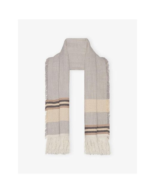 The Row Gray Guna Cotton-Linen Scarf