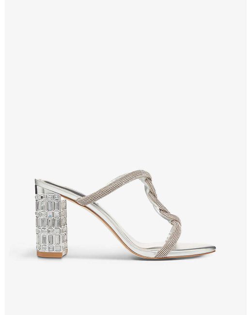 dark silver sandal heels