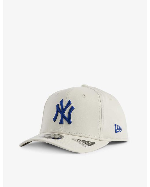 KTZ White 9fifty New York Yankees Brand-embroidered Stretch-cotton Cap for men