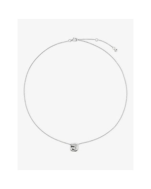 Monica Vinader White Amaia Sterling- Chain Necklace