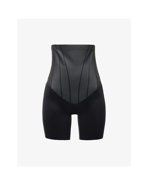 Spanx Gray Contour High-Rise Mid-Thigh Shorts