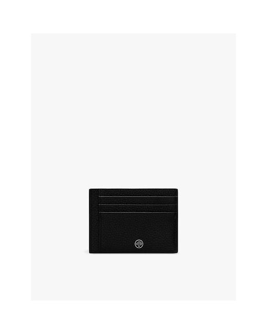 Mulberry Black Heritage Logo-Print Leather Card Holder