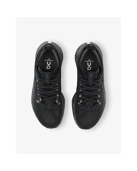 On Shoes Black Cloudsurfer Max Woven Low-Top Trainers