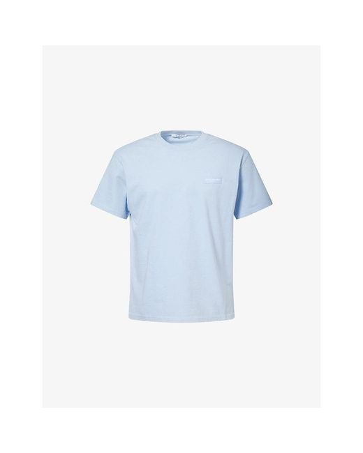 Givenchy Blue Appliqué Logo Cotton T-Shirt for men