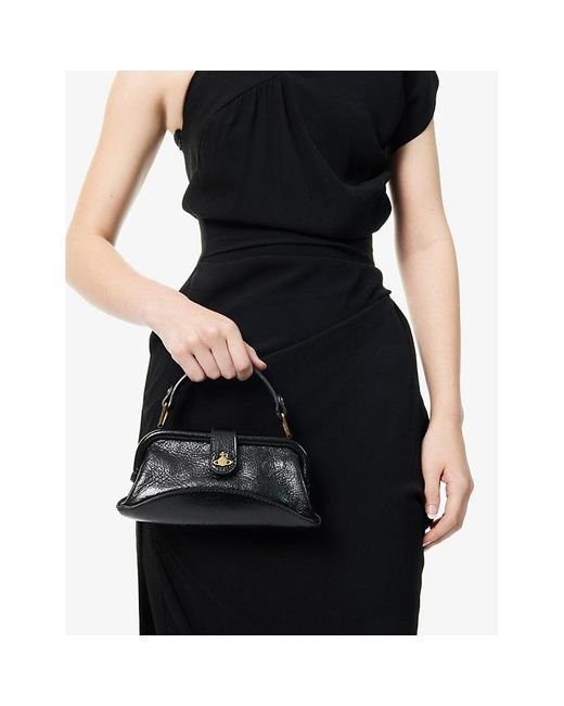 Vivienne Westwood Black Abbey Leather Cross-body Bag