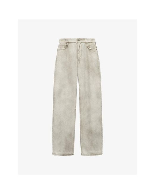 Loewe Gray Faded-Wash Straight-Leg Denim Jeans