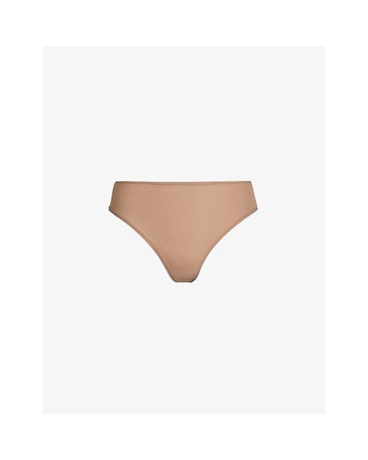 Skims Natural Fits Everybody Mid-Rise Stretch-Jersey Briefs