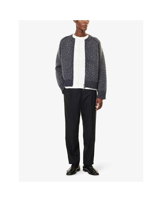 Craig Green Blue Blanket Zipped Merino Wool And Cotton-Blend Jumper for men