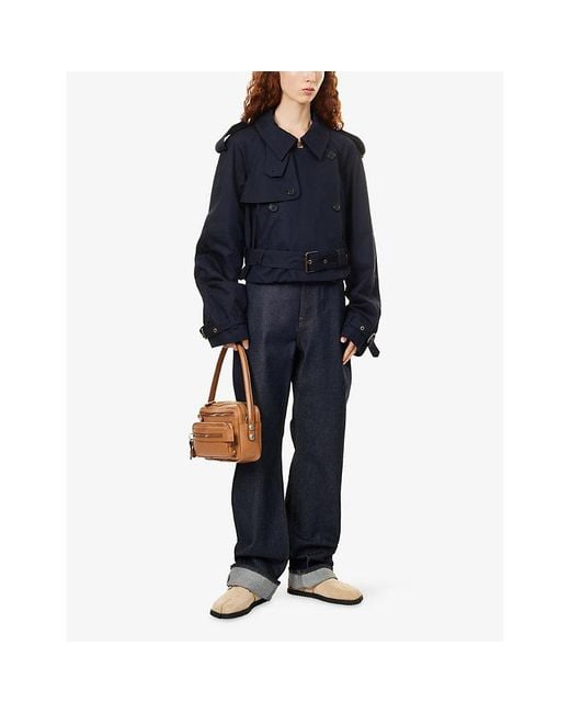 J.W. Anderson Blue Cropped Cotton Trench Coat