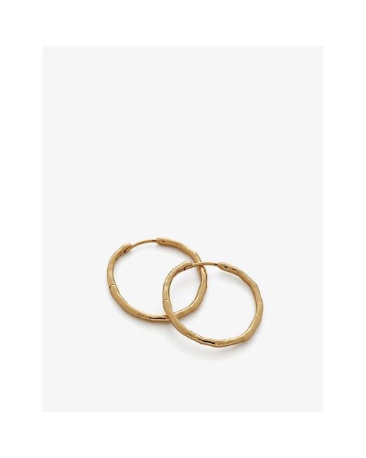 Monica Vinader Metallic Mv Siren Muse Medium 18Ct Vermeil Hoop Earrings