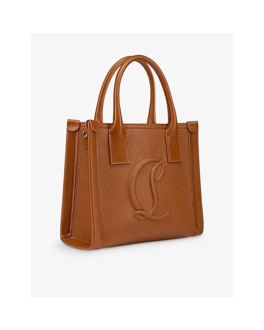 Christian Louboutin By My Side Leather Tote Bag in Brown