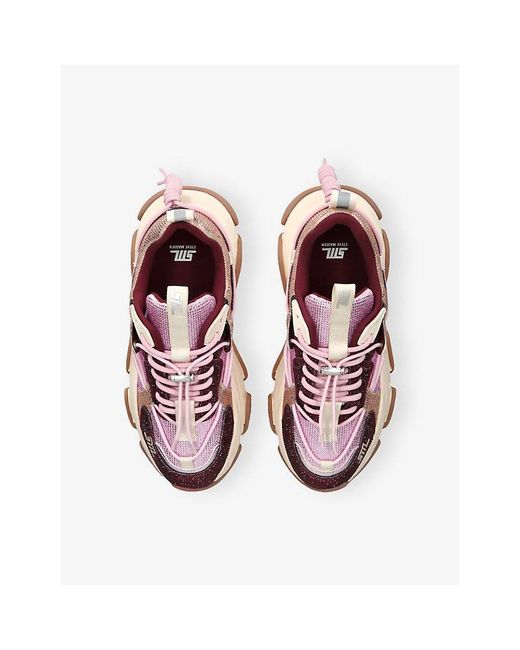Steve Madden Pink Vault Woven Trainers
