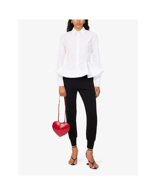 Stella McCartney Black Elasticated-Cuffs Tailored Woven Trousers