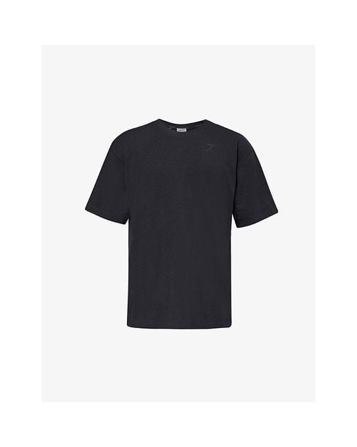 GYMSHARK Blue Power Logo-print Stretch-cotton T-shirt X for men