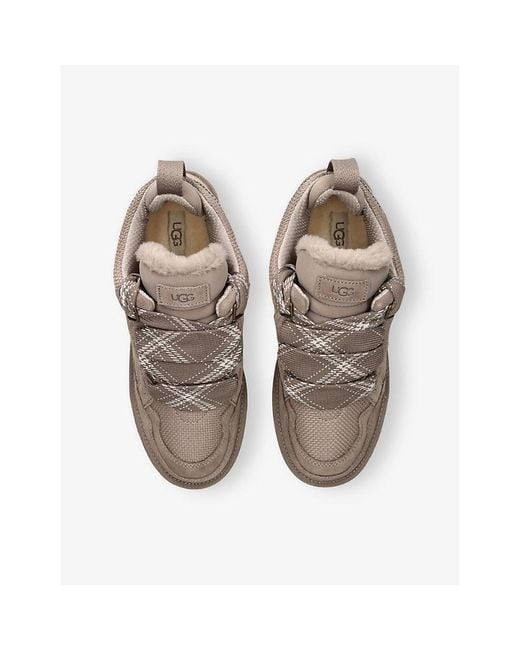 Ugg Natural Lowmel Suede And Mesh Low-Top Trainers
