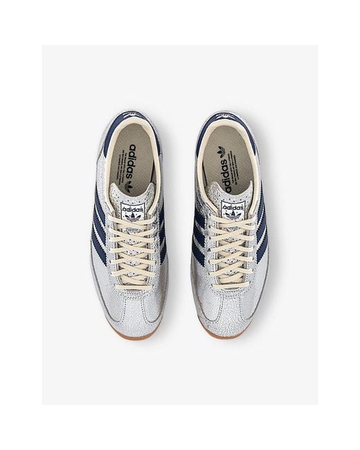 Adidas Blue Sl 7 Metallic-Leather Low-Top Trainers for men