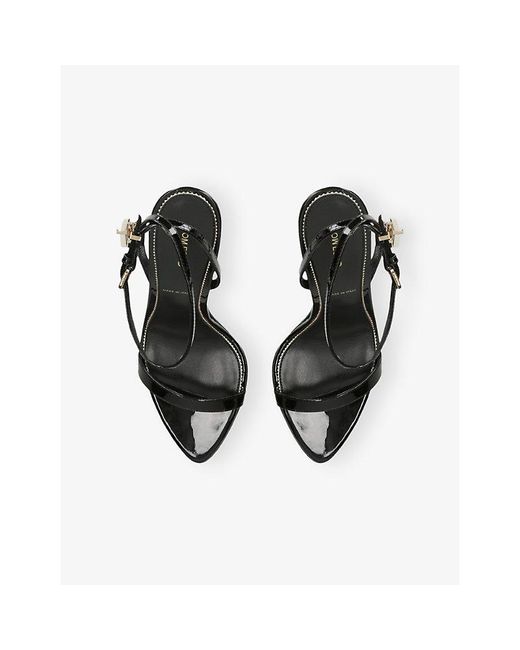 Tom Ford Black Padlock 105 Patent Leather Heeled Sandals