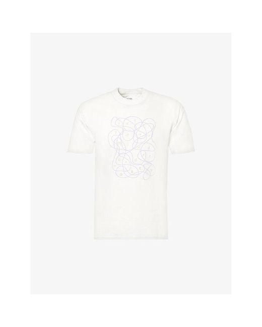 Loewe Anagram Graphic-print Cotton-jersey T-shirt In White Green