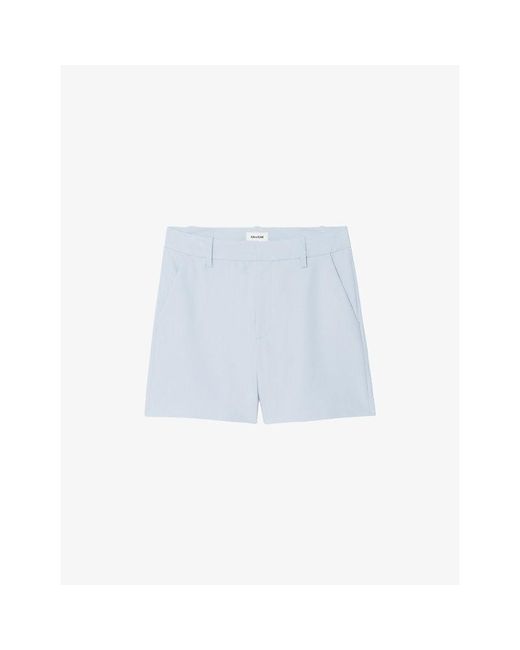 Zadig & Voltaire Blue Sidou Regular-Fit Stretch-Woven Shorts