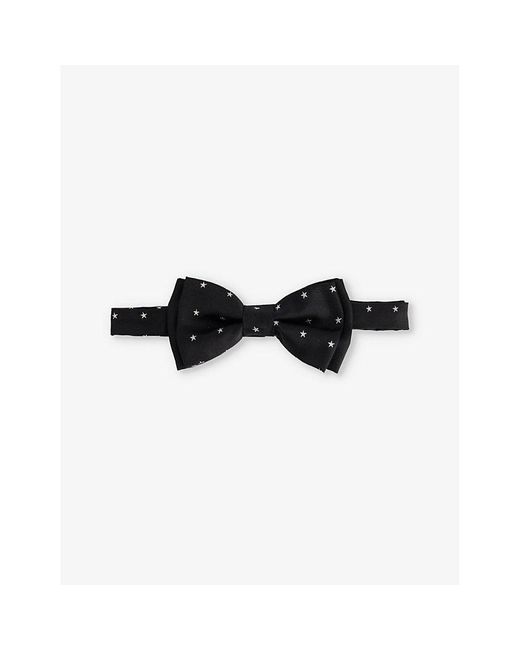 Paul Smith Black Star Embroidered Silk Bowtie for men