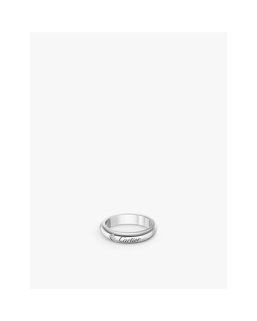 Cartier White C De And 0.03Ct Brilliant-Cut Diamond Ring