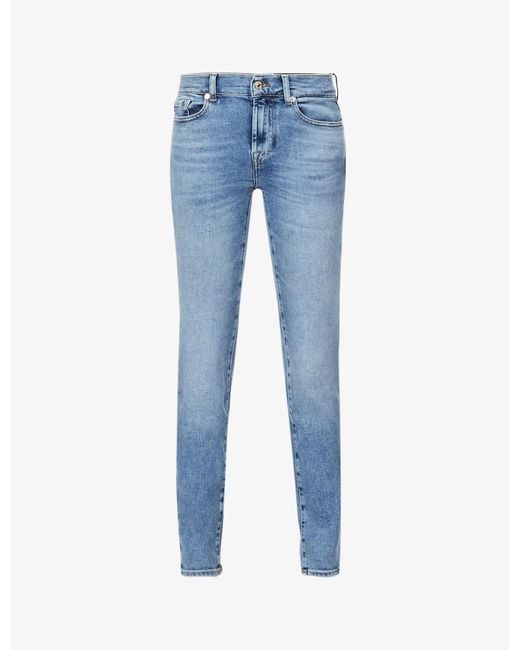 7 For All Mankind Roxanne Luxe Vintage Never Better Slim Mid-rise ...