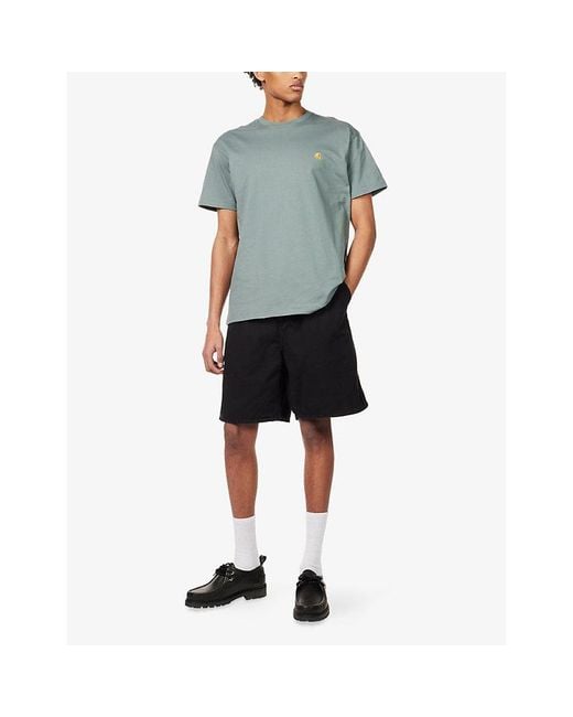 Carhartt Black Walter Patch-Pocket Cotton Shorts for men