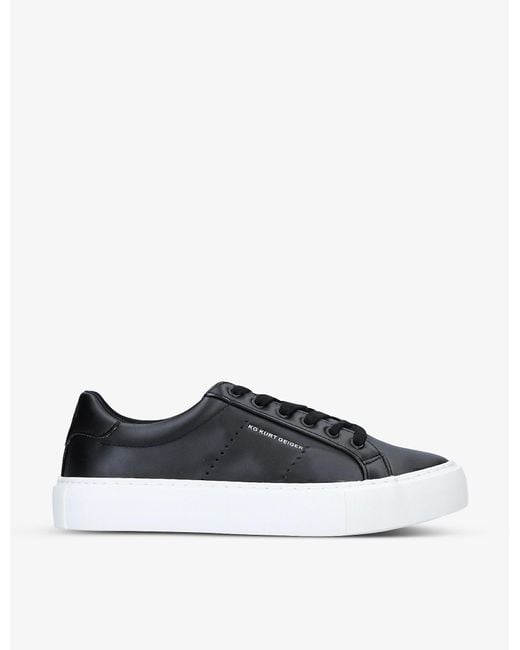 KG by Kurt Geiger Black Wilson Low-top Faux-leather Trainers for men