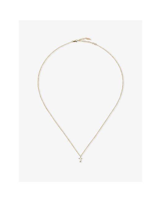Missoma Metallic Initial A 14Ct Mini Pendant Necklace