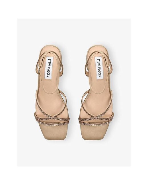 Steve Madden White Gabby Tus Satin Heeled Sandals
