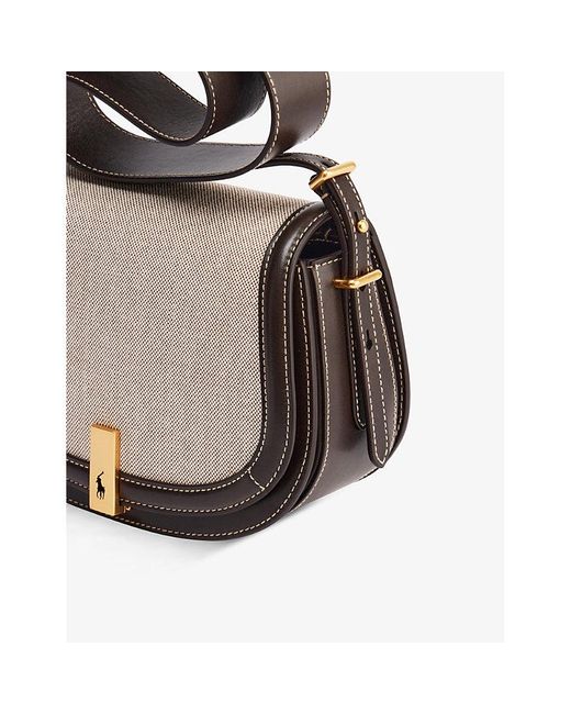 Polo Ralph Lauren Saddle Medium Leather Crossbody Bag Lyst