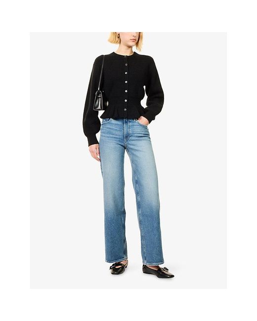 PAIGE Blue Sasha 32In Wide-Leg Denim Jeans