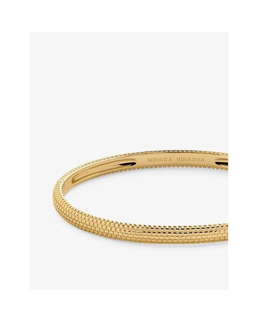 Monica Vinader Metallic Heirloom 18Ct-Plated Vermeil Sterling- Bangle