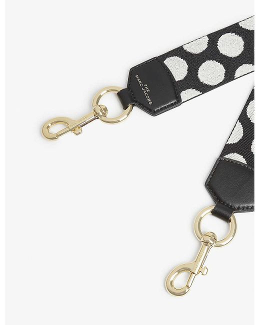 Marc Jacobs The Logo Webbing Dot Snapshot Strap Black/Gold