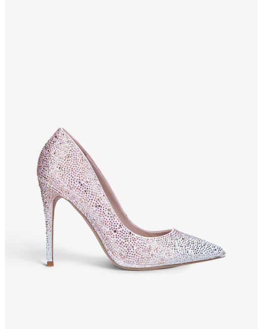 ALDO Synthetic Stessy Crystal-embellished Courts in Pale Pink (Pink) - Lyst