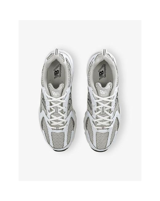 New Balance White Mr530 Leather And Mesh Trainers