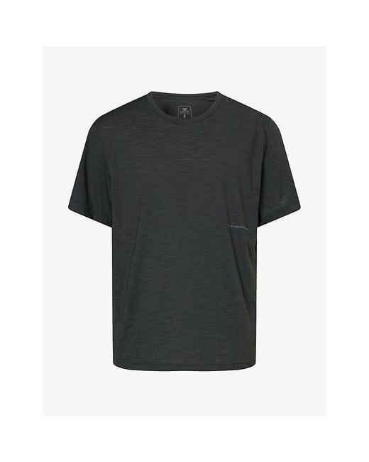 On Shoes Black Paf Running-T Stretch-Woven T-Shirt for men