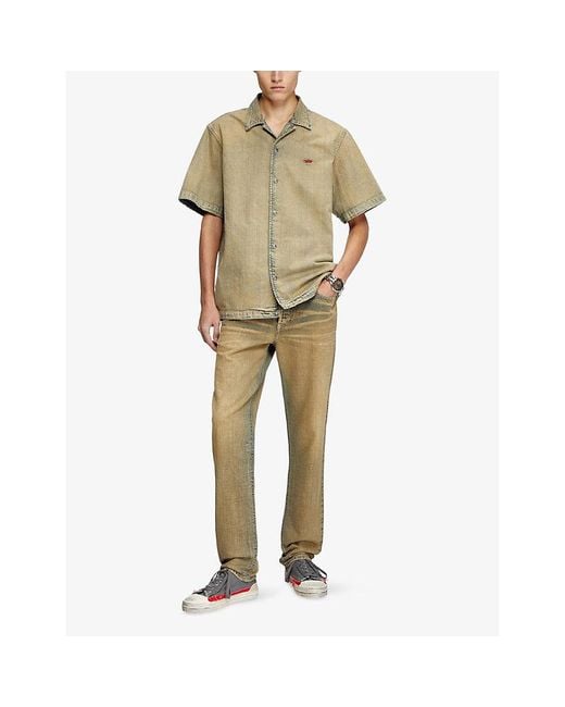 DIESEL Natural Bowling Shirt for men
