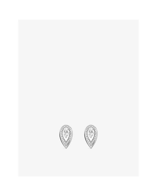 Messika White Fiery And 0.25Ct Diamond Stud Earrings