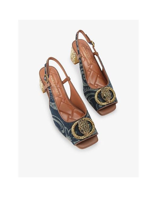 Kurt Geiger Multicolor Chelsea Heeled Woven Sling-Back Courts