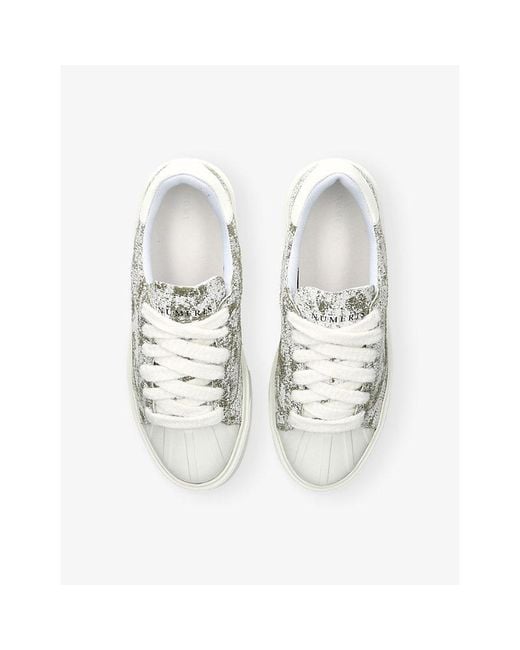 NUMERIS White Eclipse Leather Trainers for men
