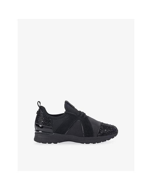Carvela Kurt Geiger Black Tempo Elastic Woven Trainers