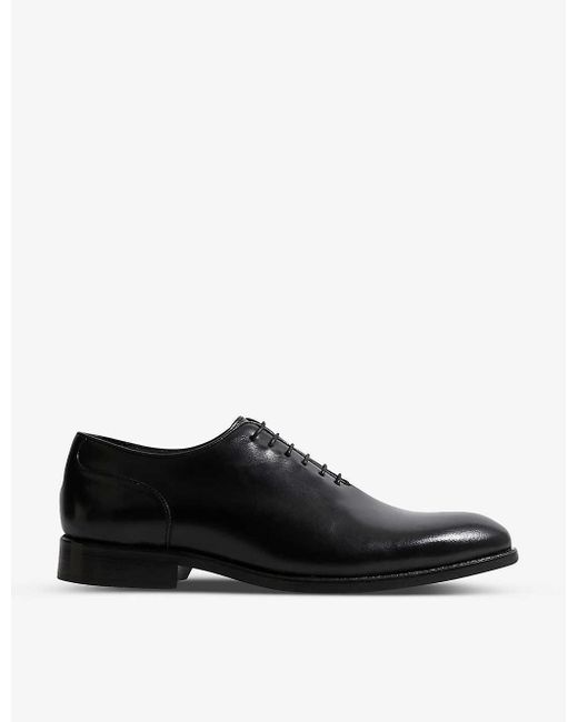 Reiss Bay Almond-toe Leather Shoes in Black for Men | Lyst