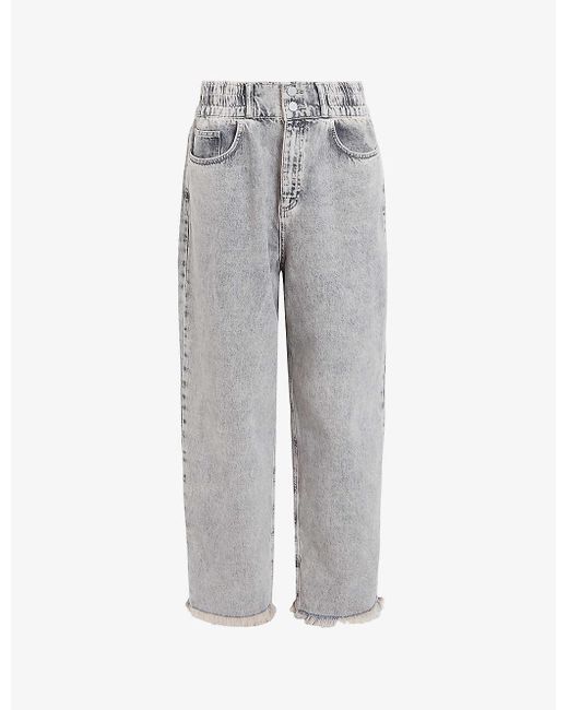 AllSaints Gray Hailey Elasticated-waist High-rise Jeans