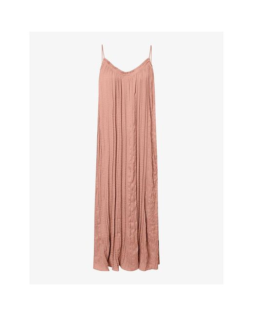 Twist & Tango Pink Summer Textured-weave Recycled-polyester Maxi Dress