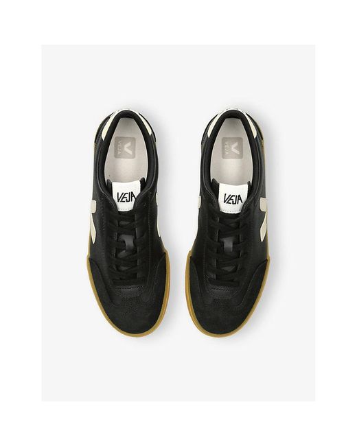 Veja Green Volley Low-Top Leather Trainers for men